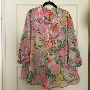 Lilly Pulitzer for Target Plus Button Shirt 3X